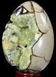 Septarian Dragon Egg Geode - Yellow Crystals #89571-3